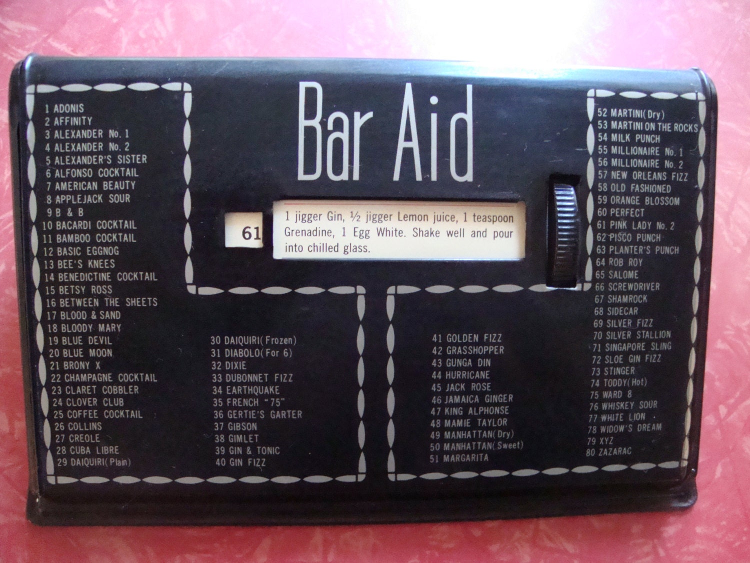 Bar Aid Vintage Cocktail Rolodex