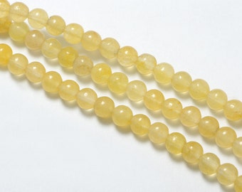 Yellow jade beads | Etsy