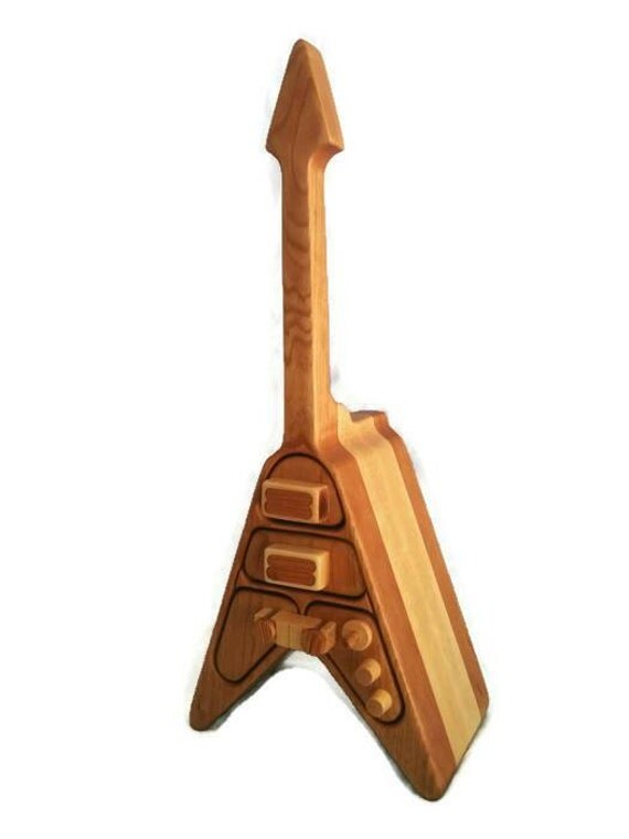 Flying v / gibson / guitar / jewelry box / bandsaw box by RoysBox