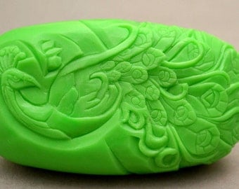 PEACOCK SOAP SILICONE mold bar mould