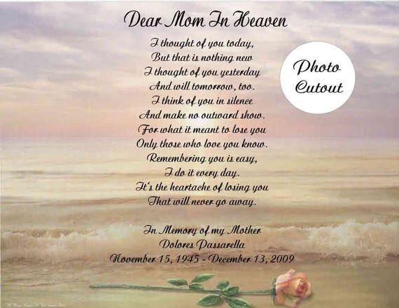 Items Similar To In Memory Of Mother, Daughter Memorial Personalized 