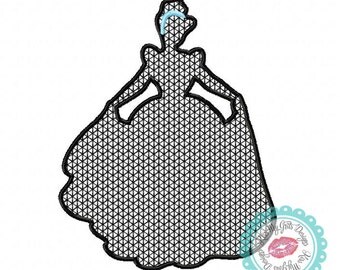 Cindy Silhouette Motif Stitch Machine Embroidery Design
