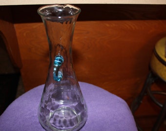 Vintage Clear Blue Tint Vase