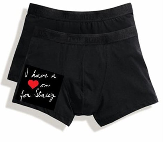 Personalised mens boxer briefs I have a heart by SteffsStuff9111