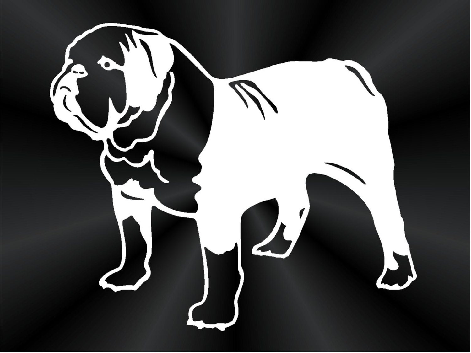 English Bulldog Decal Bulldog Decal Laptop Wall by TruLineDecals