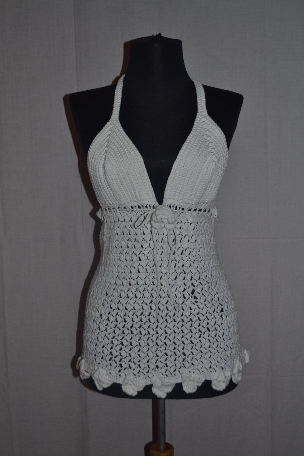 summer lace knit plain white Crochet Bra Top Crochet Festival