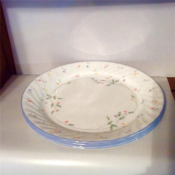 Corelle ENGLISH MEADOW Lot of 4 Dinner Plates Excellent