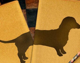 Dachshund Felt Journal with Sketchbook