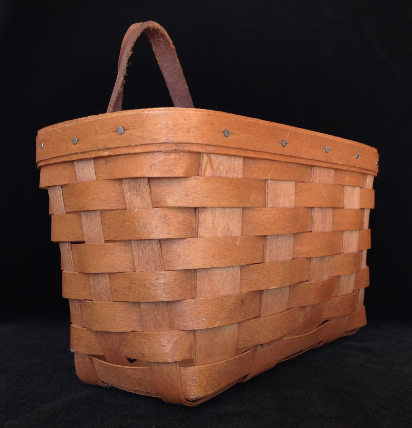 Longaberger hanging letter basket 1989 by arSFhomedecor on Etsy