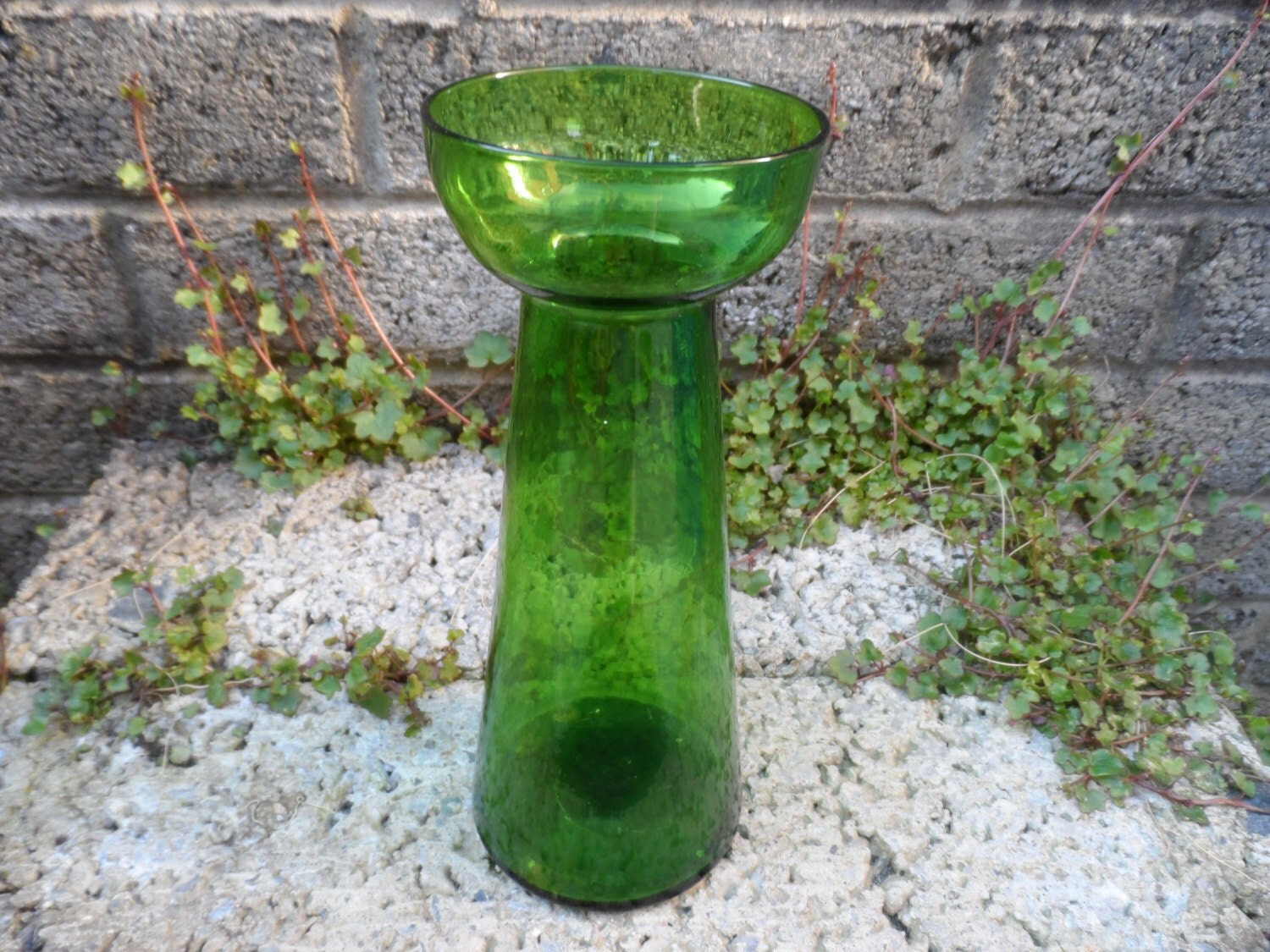 Antique hyacinth glass vase victorian antique glass vase