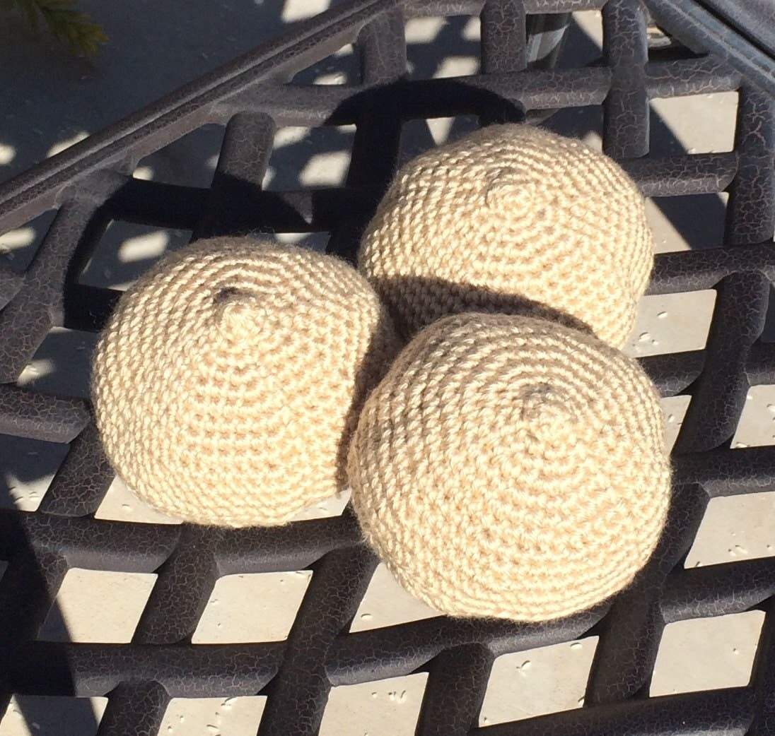 Crocheted knockers breast prosthetics