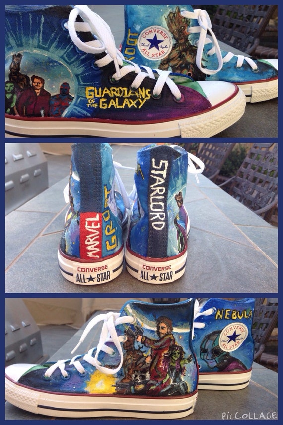 Items similar to Guardians of the galaxy converse on Etsy
