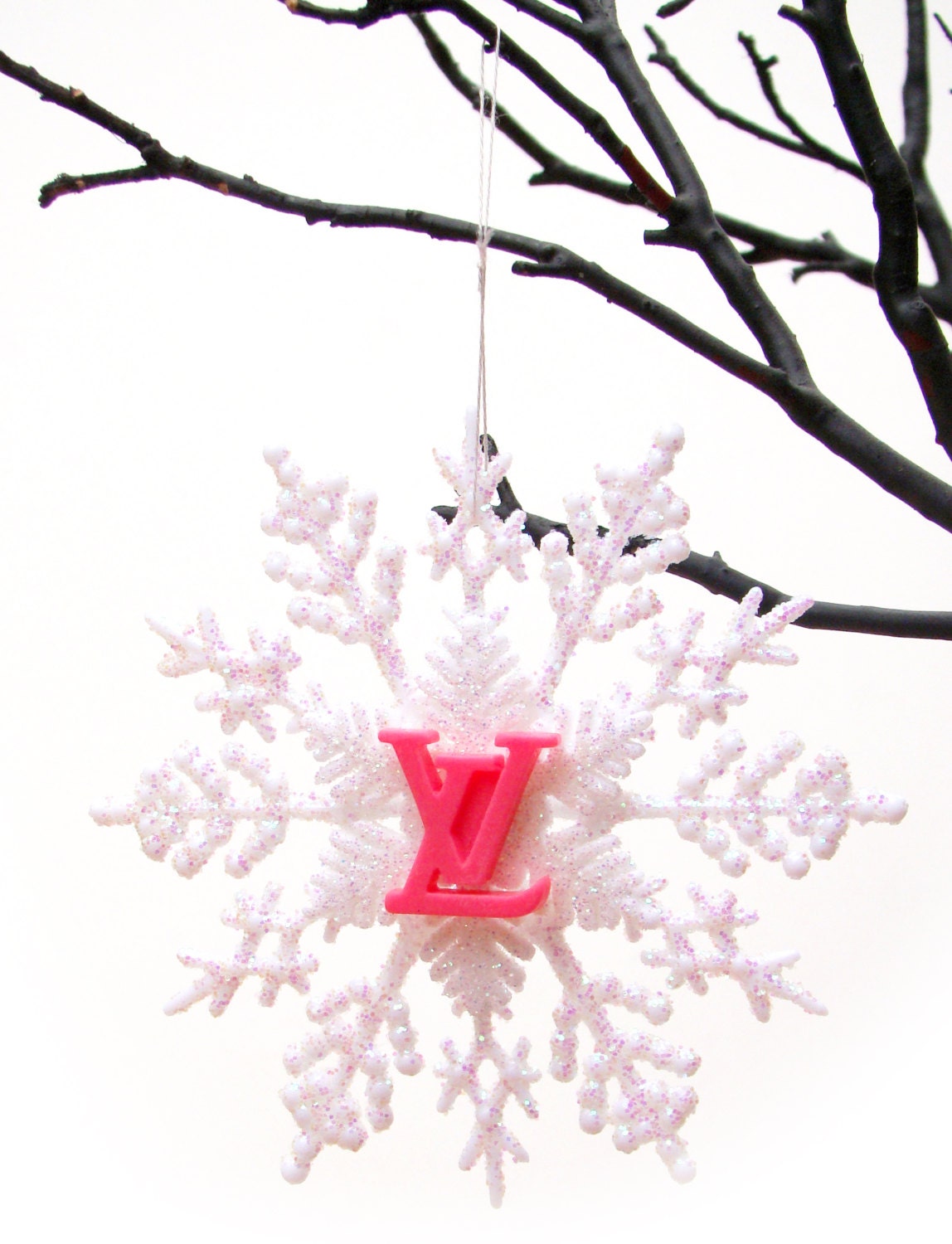 Louis Vuitton Snowflake Ornament Hot Pink FREE by NerdyGirlCouture