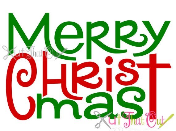 EXCLUSIVE Merry Christ Mas Christmas Design SVG & DXF Cut