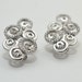 Snap back closure earrings in Sterling Silver 925