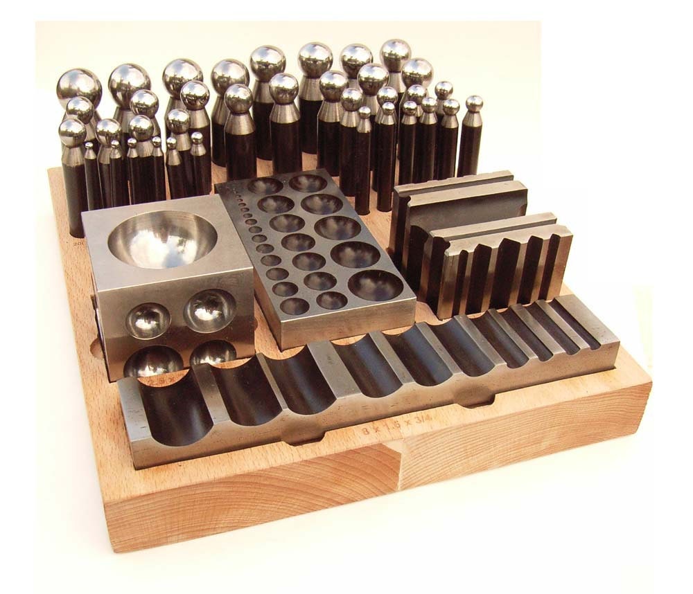 40 pc Jumbo Doming Block and Punch Set made of Steel Dapping