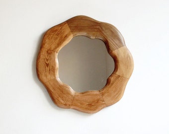 Wall Mirror, Decorative Wall Mirror, Waldorf Inspired, Wooden Mirror, Handmade Reclaimed Wood Frame, Waldorf Wooden Frame, Wood Frame Mirror