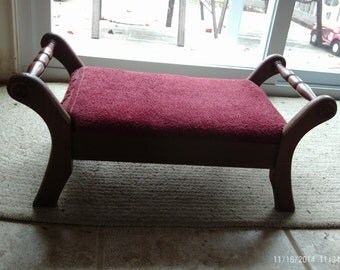 Vintage Wooden Foot Stool 1940's