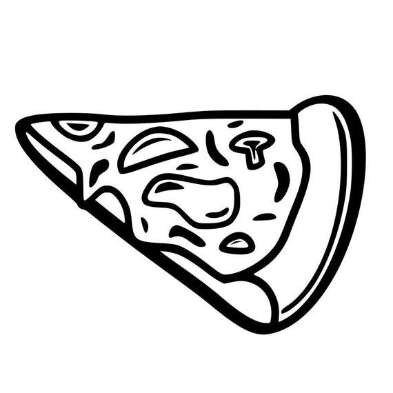 Pizza Slice Die-Cut Decal Car Window Wall Bumper Phone Laptop