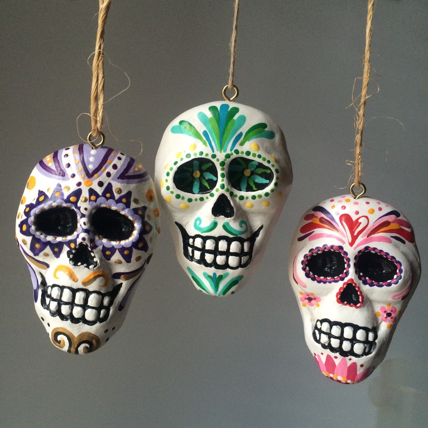 day of the dead hand painted sugar skull ornament by day of the dead hand painted sugar skull ornament by
