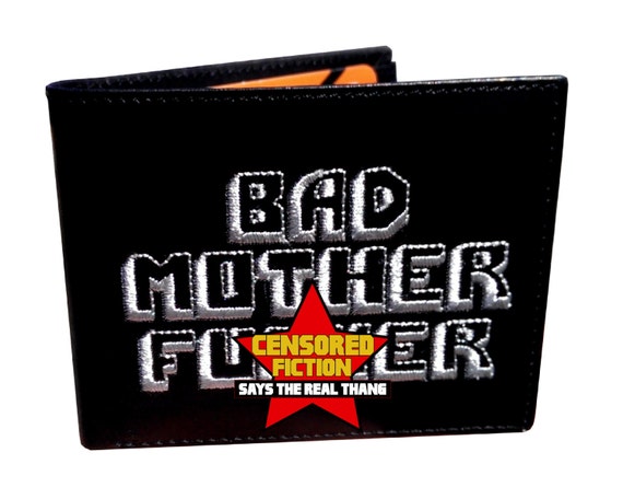 BMF Wallet Silver Edition Black Leather Silver Embroidery