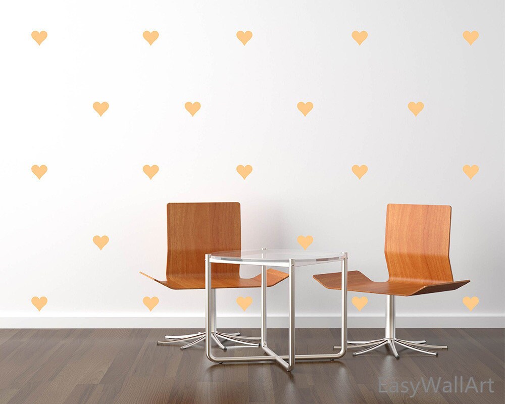Heart Wall Decal Heart Decal Wall Pattern Heart Vinyl Wall