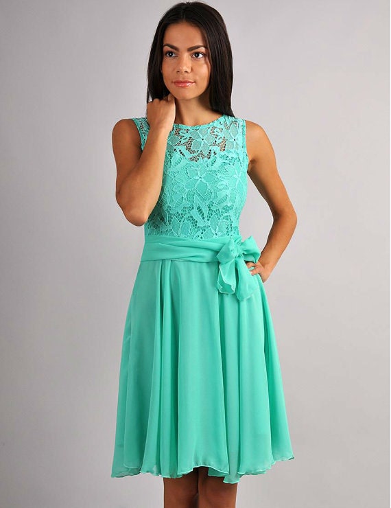 mint colored gown