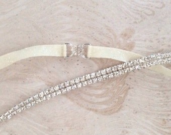 Bridal Belt, Skinny Rhinestone Belt,Thin Bridal Sash, Rhinestone Wedding Belt, Silver Rhinestone Belt, Best Friend Bridal 112SS