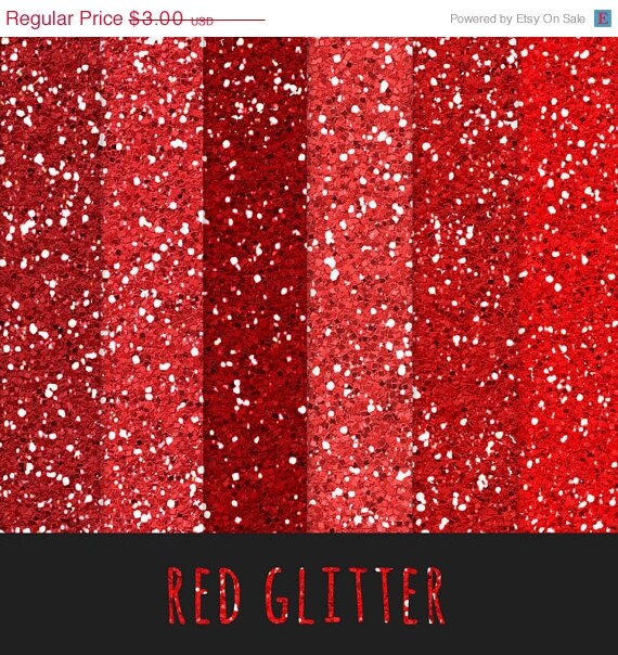SALE Red Glitter Paper / Red Glitter / by ArtGlitterica on Etsy