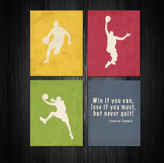 Items similar to Basketball art , Boys room poster, Dorm sports posters , Sports Print