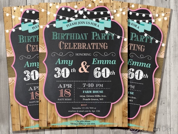 Combined Birthday Invitations 5