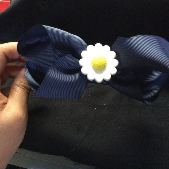 navy blue bow headband school uniform inspired EID by Happybows25