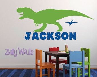 Kids Wall Decals | Dinosaur Wall Decal | Name wall decal | Boy Room Wall Decal | Vinyl Wall Decal