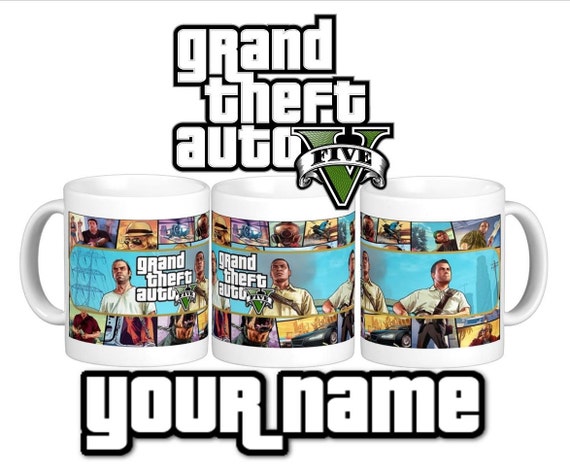 Grand Theft Auto 5 GTA5 Personalised Mug Cup Gift by RivieraMugs