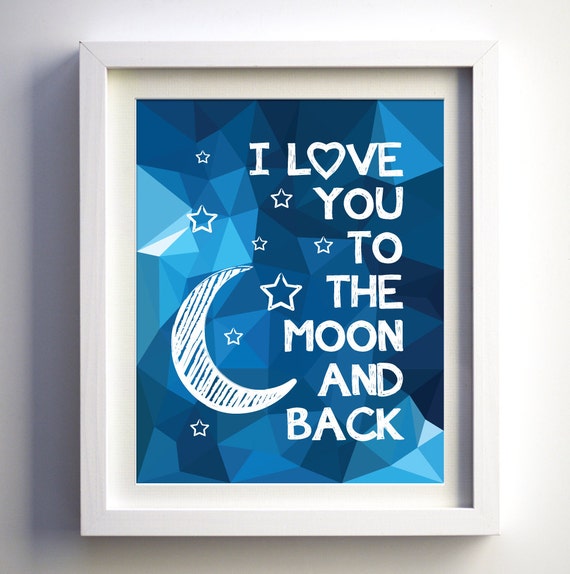 love you to the moon and back valentines day card