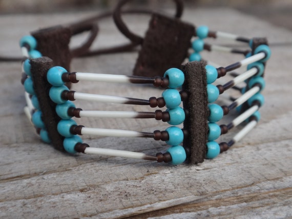 Porcupine quills bracelet. Native american by CreationSecondeNatur
