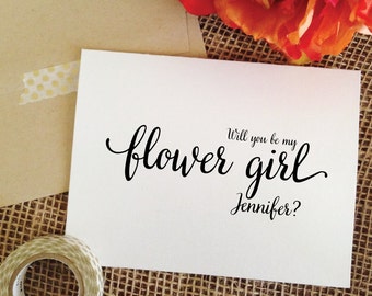 Will you be my flower girl card gift to ask flower girl card will you be our flower girl proposal card flower girl invitation wedding card
