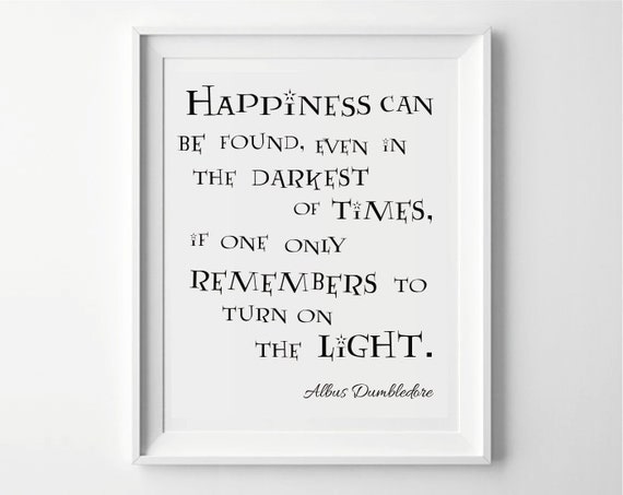 Harry Potter Quote Poster Dumbledore Quote Print by PrintyMuch