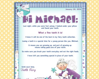 childrens personalized tooth fairy official letter