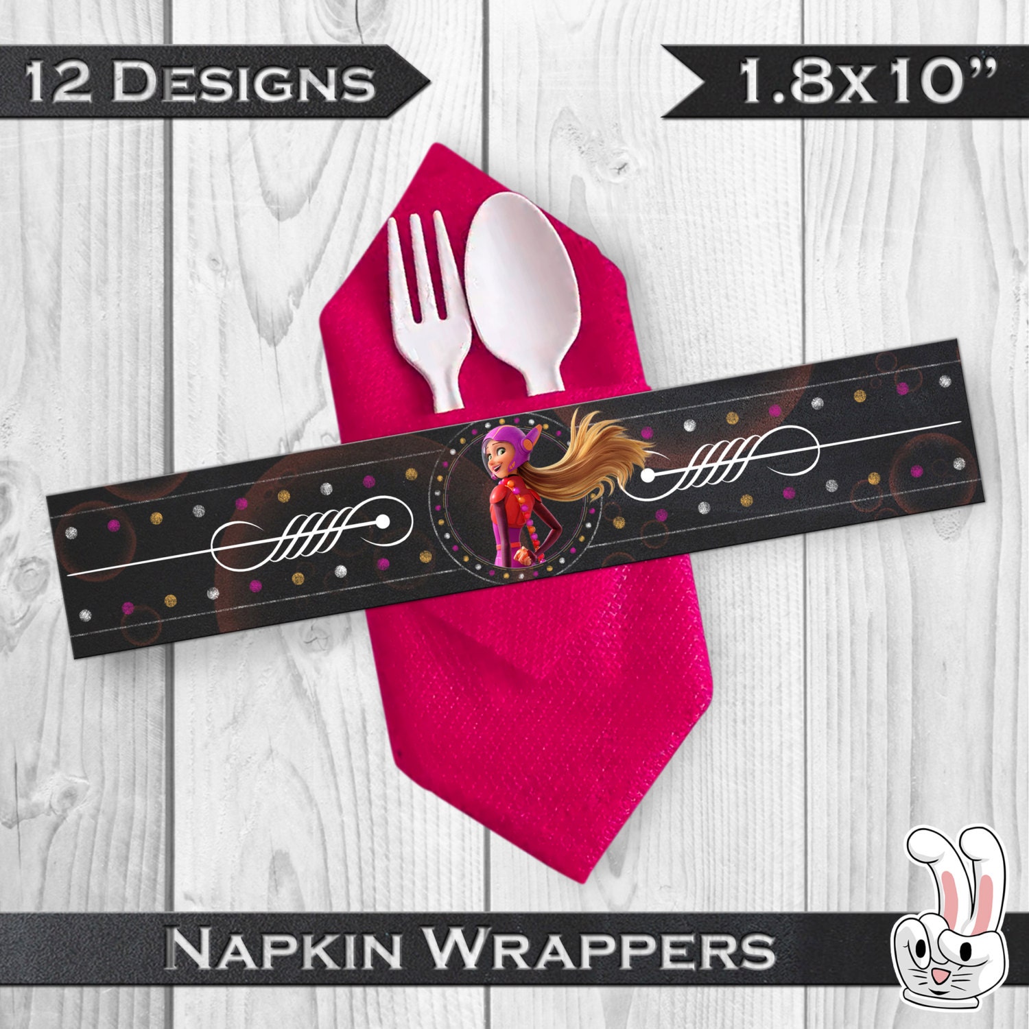 20OFF Big Hero 6 Napkin Wrappers Rings by AllBestForKidz