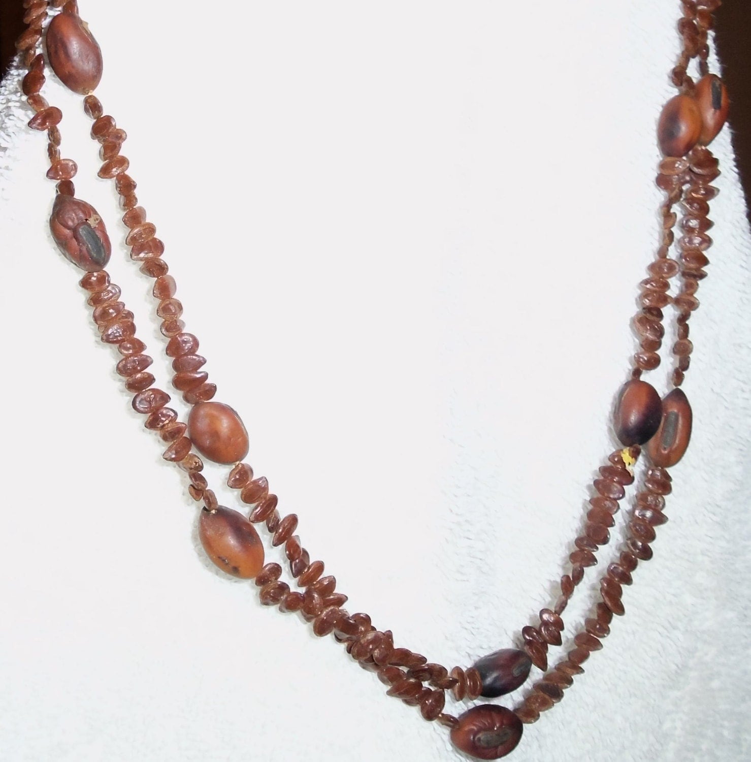 Unique Coffee Bean Necklace Vintage Costume Jewelry Coffee