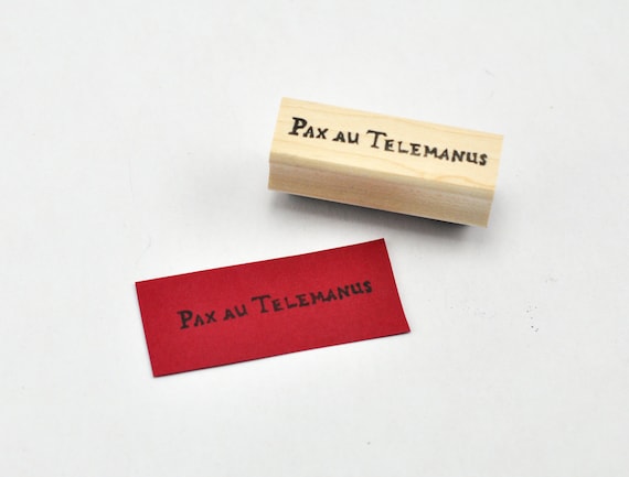Pax au Telemanus Rubber Stamp, Hand carved Red Rising Inspired Stamp