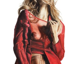Fashion illustration by Lauren Leone - Giclee print reproduction.