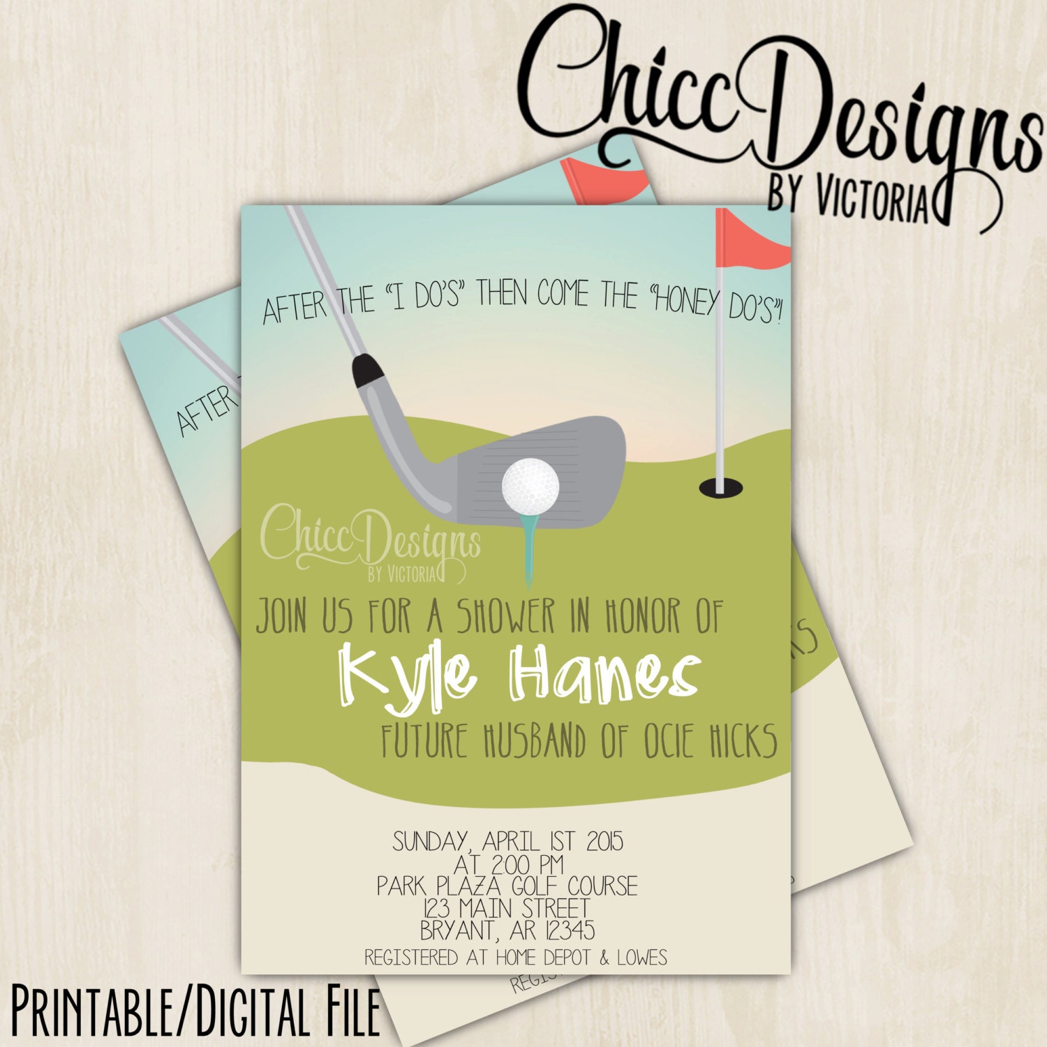 groom shower invitations