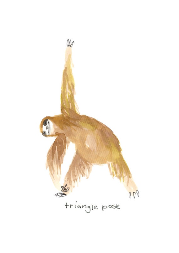 Yoga Sloth Downloadable images Cute sloth art. by