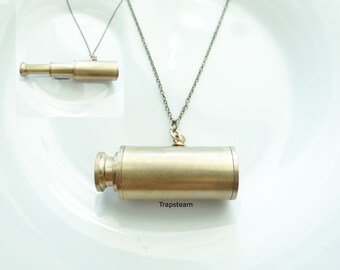 Captain Hook Necklace Telescope Pendant Captain Hook Gift Binocular Necklace Captain Hook Telescope Jewelry Monocular Necklace Hook Jewelry