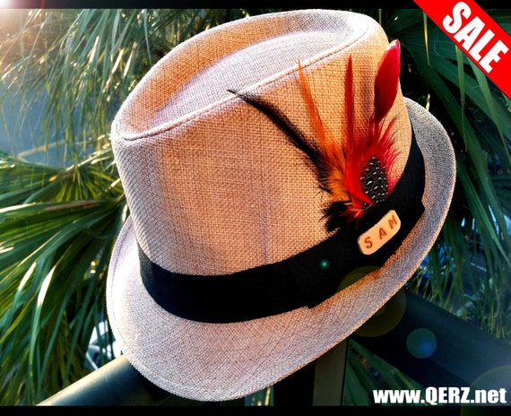Personalized Mens Fedora Derby HatMonogram Gift for by 6ESS