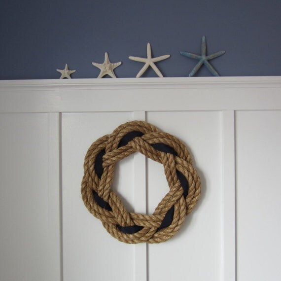 Rope wreath Nautical wreath Maritime by willowbloomwreaths