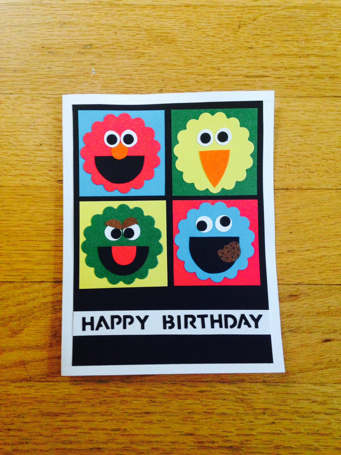 Sesame Street Happy Birthday Card Happy by LuLusHandmadeCards