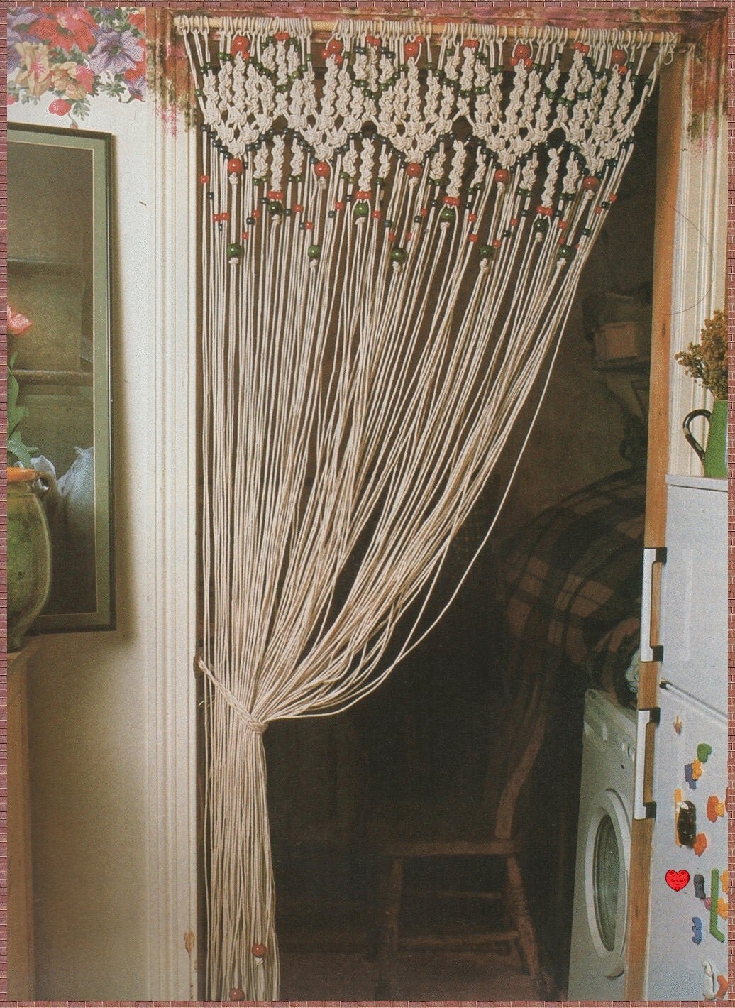 Vintage Macrame Pattern 1970s to make A Decorative Room